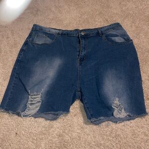 Women's Distressed Denim Shorts